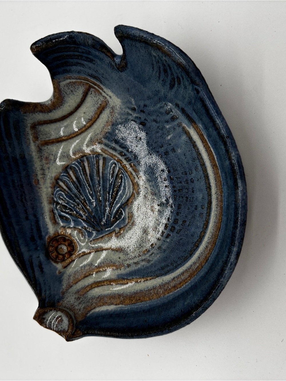 Handmade Blue Ceramic Fish Art